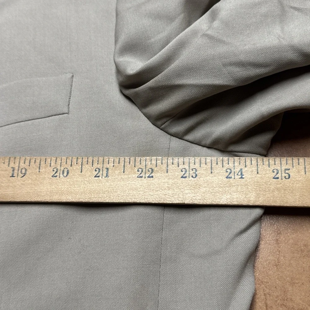 BURBERRY London Beige Wool‎ Super 100's Bespoke Blazer Sport Coat Jacket Sz 46L